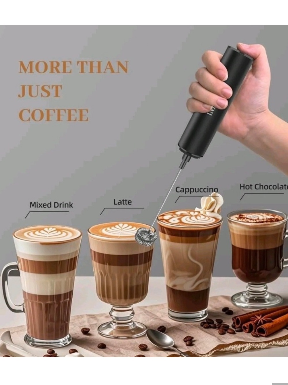 Everyday Dose USB Rechargeable Milk Frother | New Open Box | Black - Picture 6 of 6